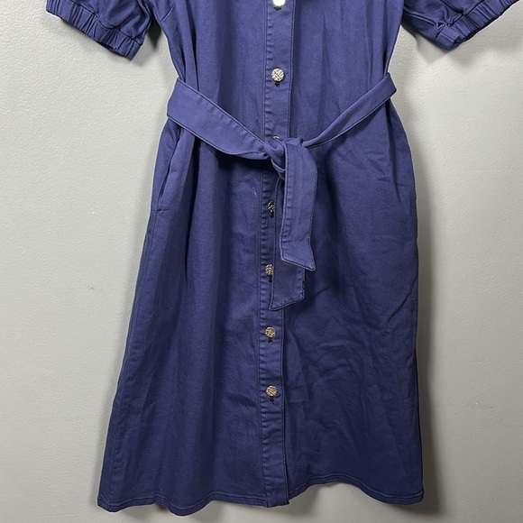 NEW BAUM UND PFERDGARTEN ananda dress in blue Navy Blue Button-Up Dress size 36 - Picture 8 of 17